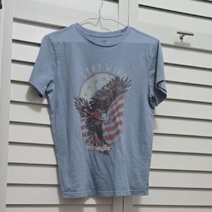 Wrangler Light Blue Eagle Graphic Tee